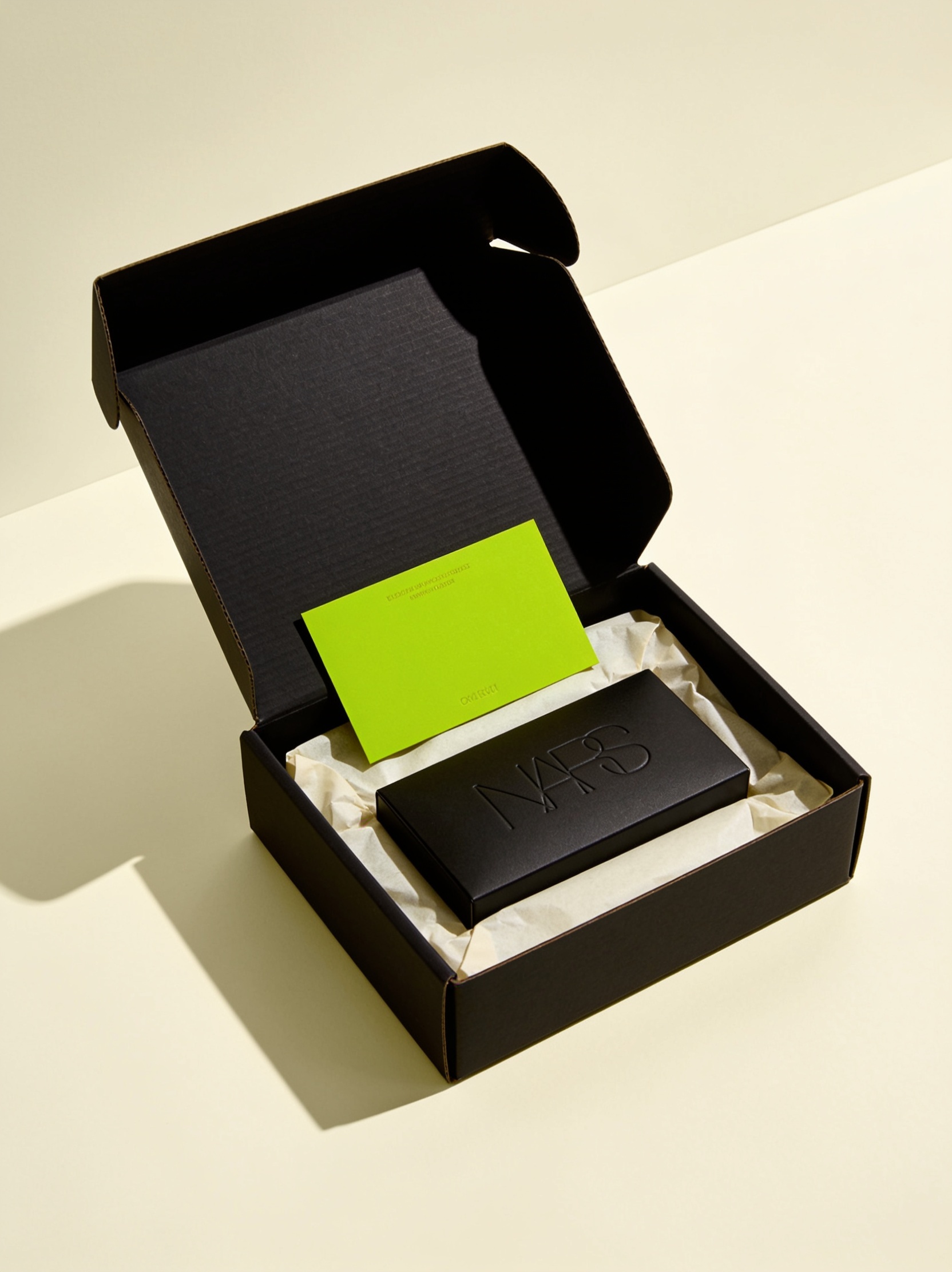 Custom drop packaging and unboxing experience with printed detail