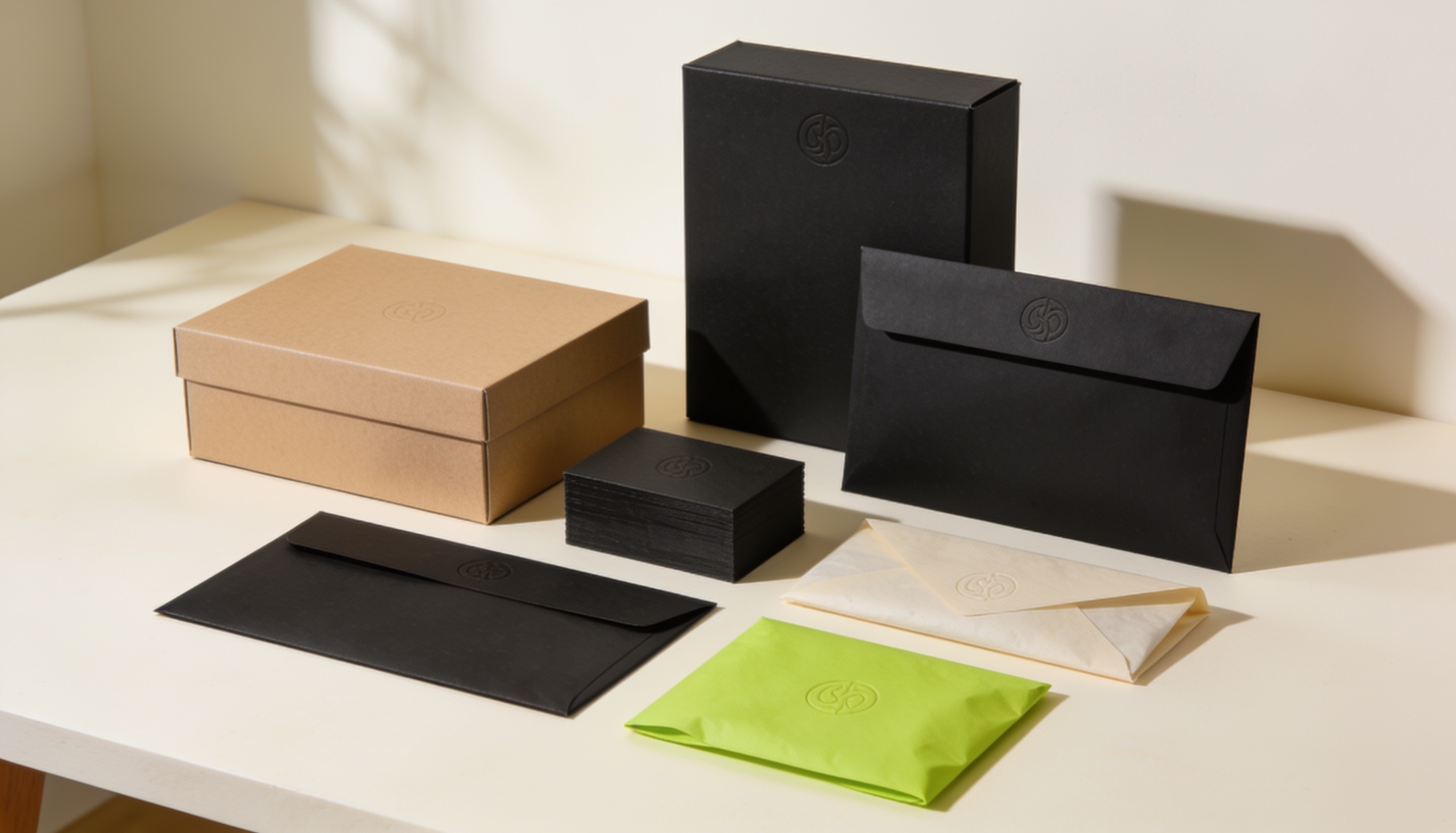 Custom packaging design — branded boxes and sustainable materials